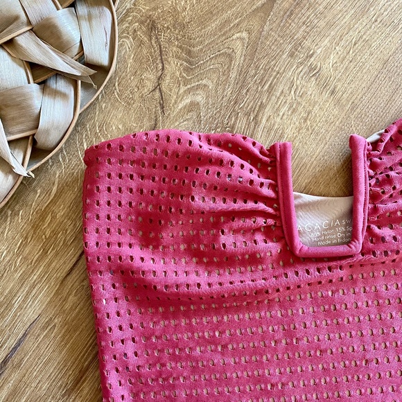 🌼SOLD🌼 Acacia Swimwear Africa Mesh in Lychee - Picture 2 of 5